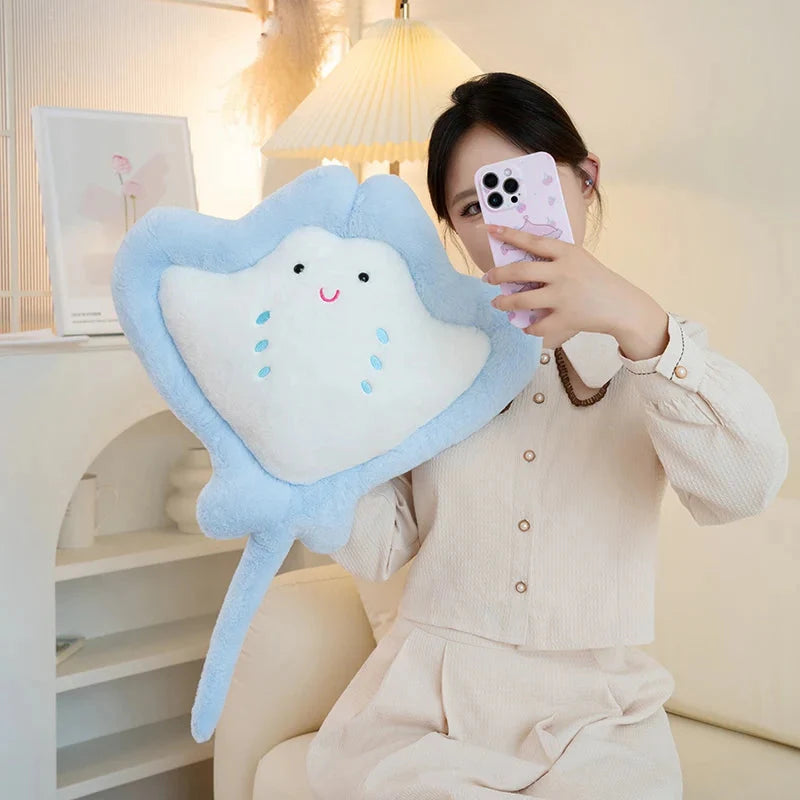 Adorable Pastel Fluffy Stingray Plush Toys