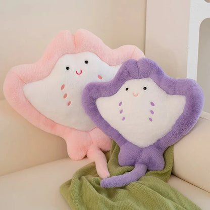 Adorable Pastel Fluffy Stingray Plush Toys