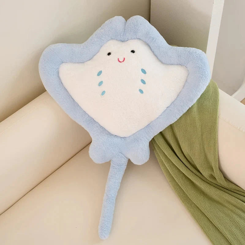 Adorable Pastel Fluffy Stingray Plush Toys