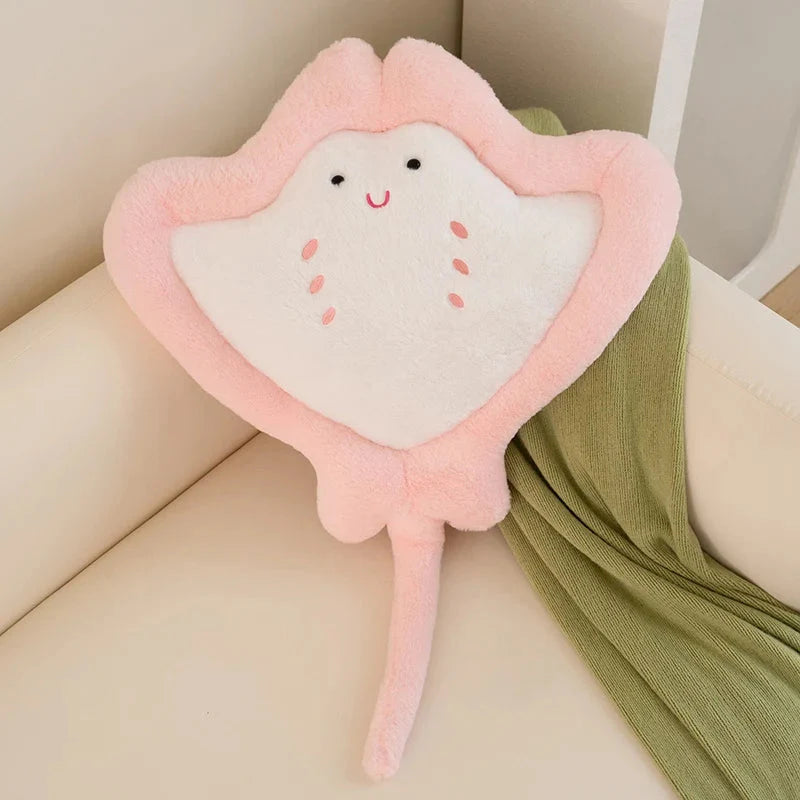 Adorable Pastel Fluffy Stingray Plush Toys