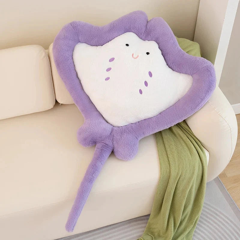 Adorable Pastel Fluffy Stingray Plush Toys