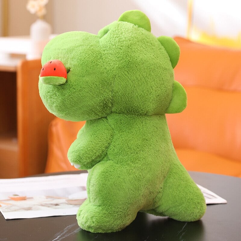 Adorable Pink and Green Fluffy Dinosaur Plush Toys