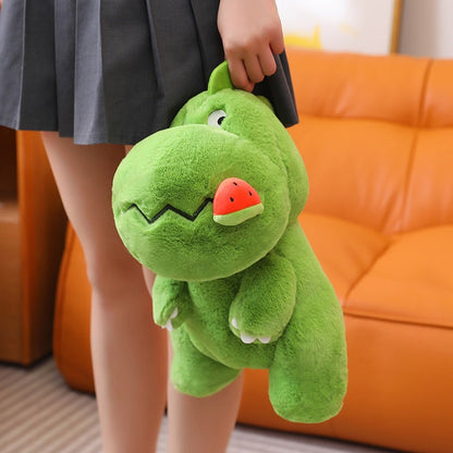 Adorable Pink and Green Fluffy Dinosaur Plush Toys