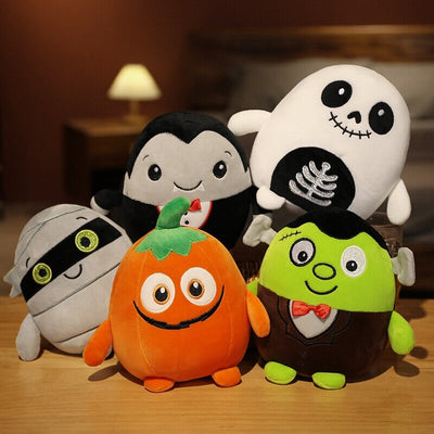 Adorabili peluche di Halloween: scheletri kawaii, zombi zucca, Frankenstein e vampiri!