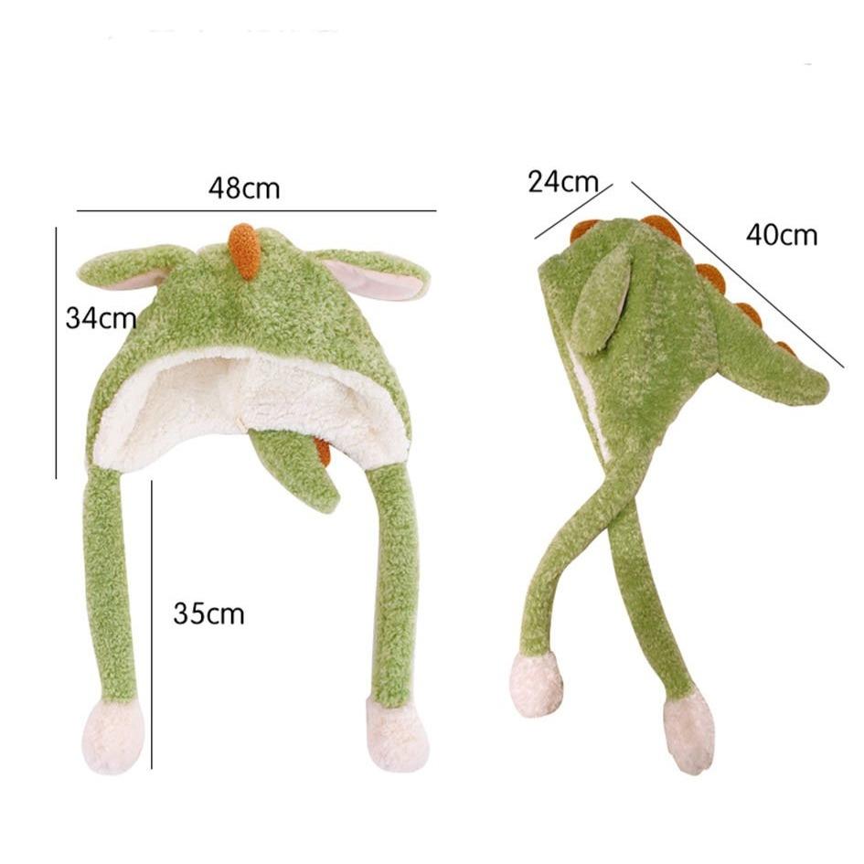 Adorable Spiky Dinosaur Plush Hat for Ultimate Cuteness!