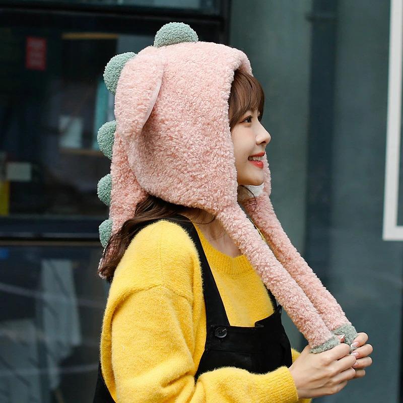 Adorable Spiky Dinosaur Plush Hat for Ultimate Cuteness!