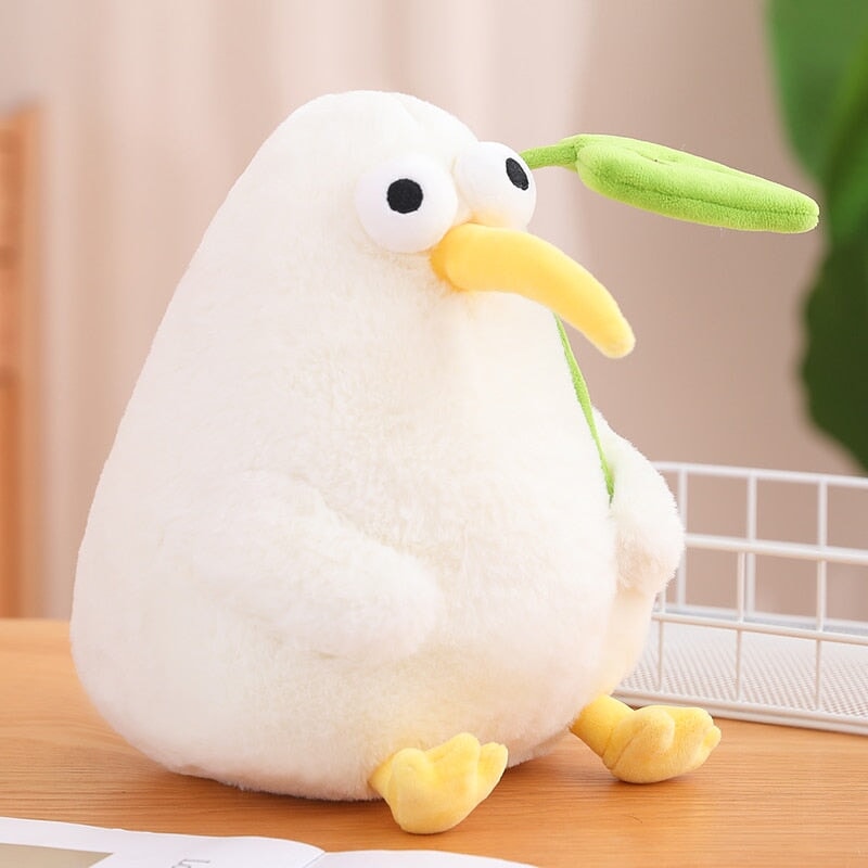 Adorable Kawaii White Kiwi Bird Cuddle Plush Toy