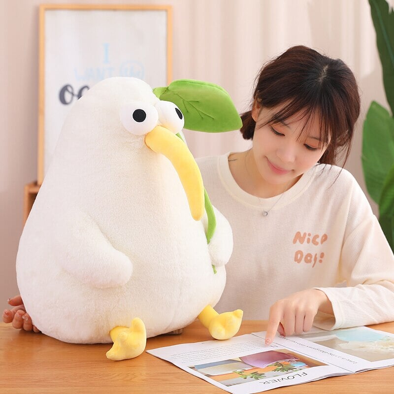 Adorable Kawaii White Kiwi Bird Cuddle Plush Toy