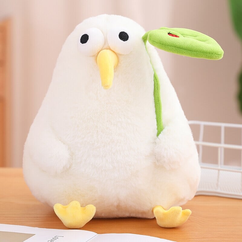 Adorable Kawaii White Kiwi Bird Cuddle Plush Toy