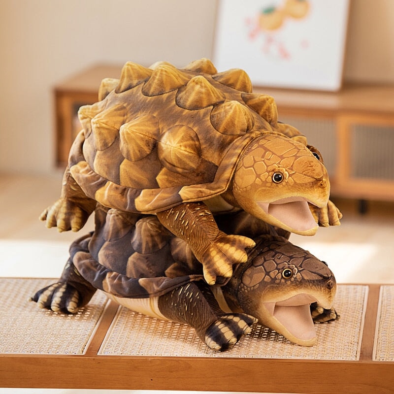Extra-Large Realistic Snapping Turtle Plush Toy – Danjoo