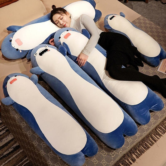 Adorable Long Plush Shark: Cuddly, Angry, and Shocked! | Just Arrived