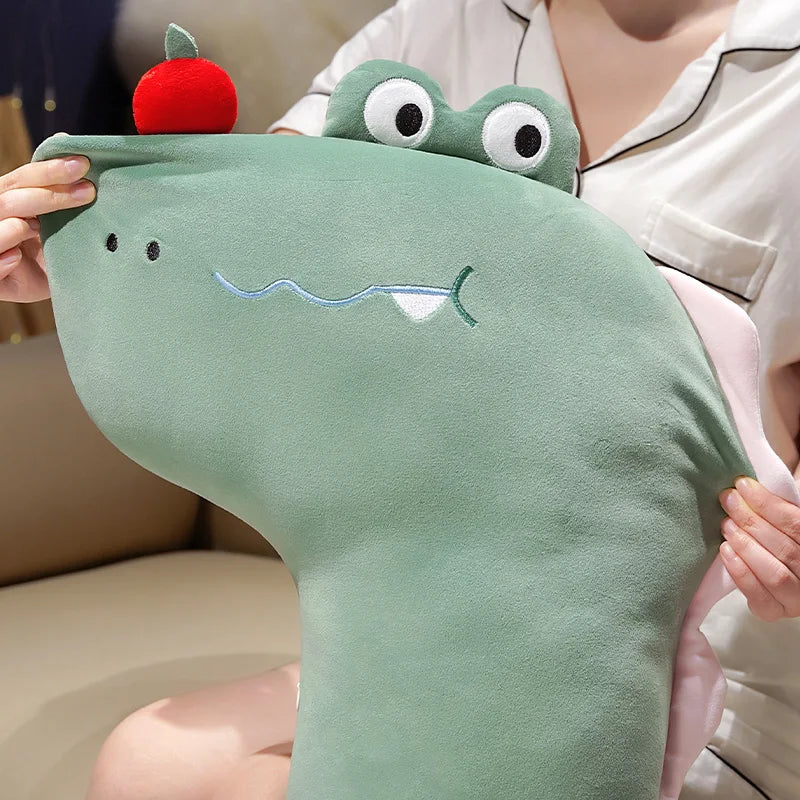 Adorable Long Dino Dog Crocodile Giraffe Plush Pillow - Perfect for Snuggles!