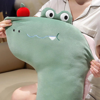 Adorable Long Dino Dog Crocodile Giraffe Plush Pillow - Perfect for Snuggles!