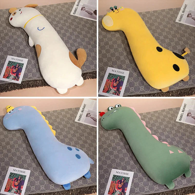 Adorable Long Dino Dog Crocodile Giraffe Plush Pillow - Perfect for Snuggles!