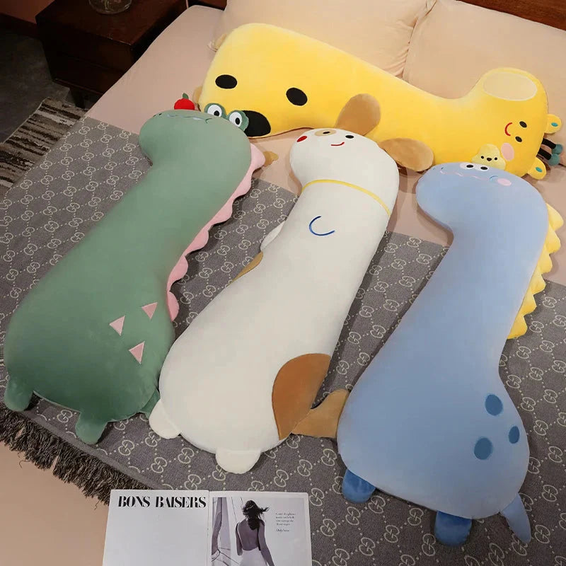 Adorable Long Dino Dog Crocodile Giraffe Plush Pillow - Perfect for Snuggles!