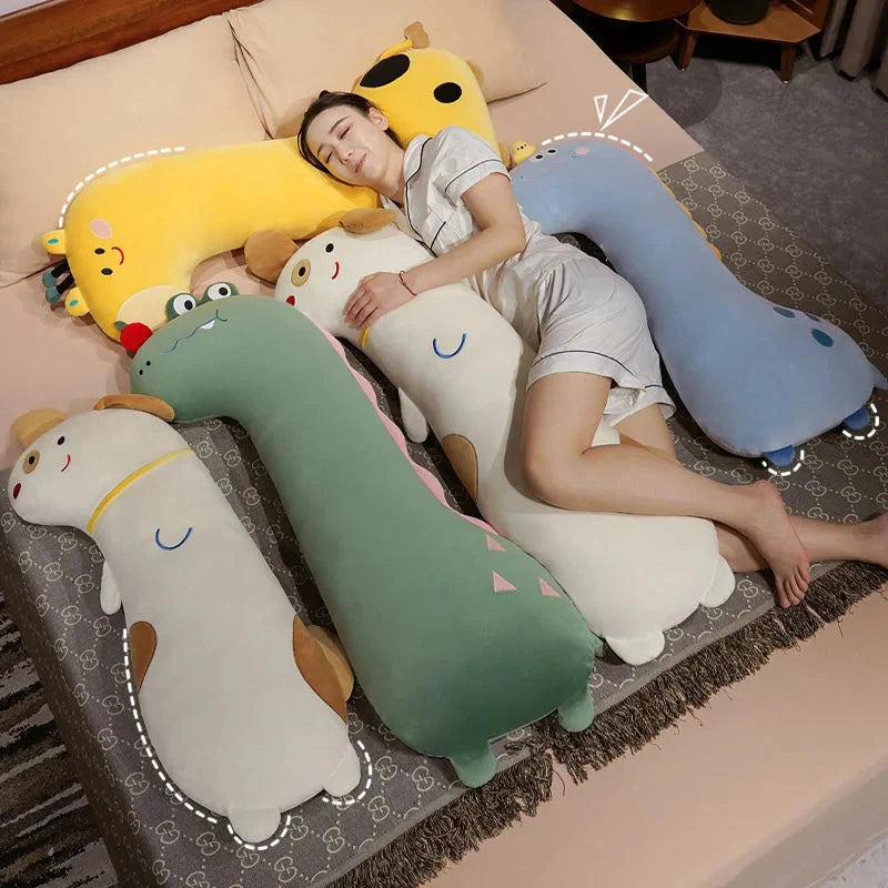 Adorable Long Dino Dog Crocodile Giraffe Plush Pillow - Perfect for Snuggles!