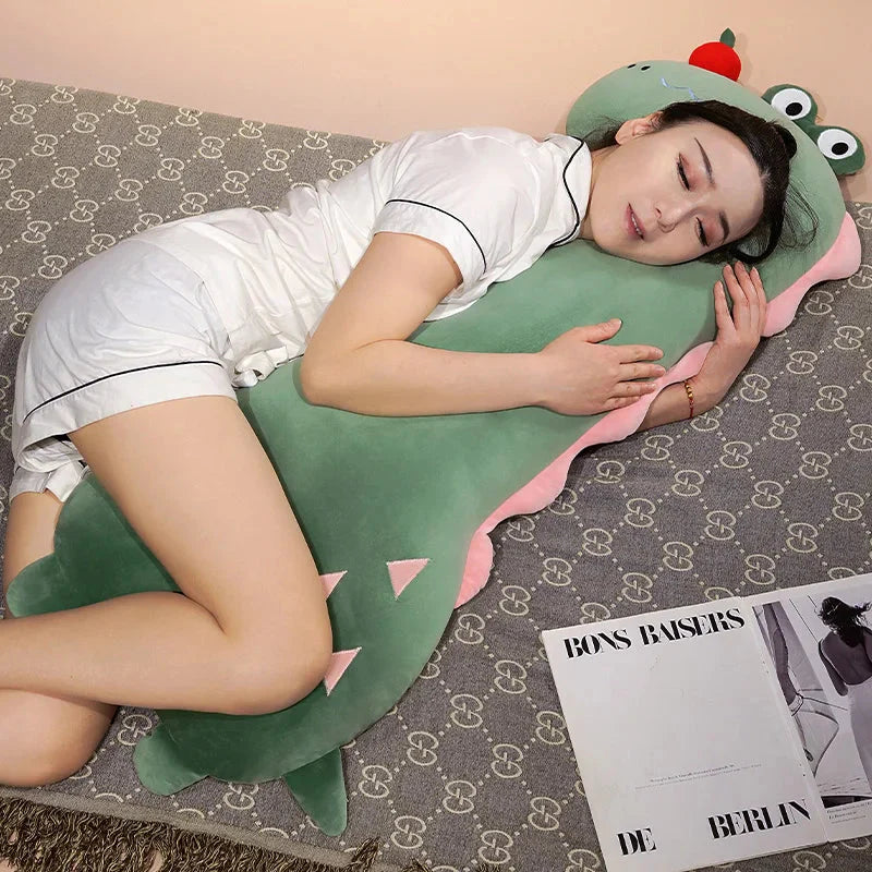 Adorable Long Dino Dog Crocodile Giraffe Plush Pillow - Perfect for Snuggles!