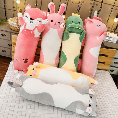 Cuddle Up with Our Adorable Long Snuggle Buddies Plushie Collection!