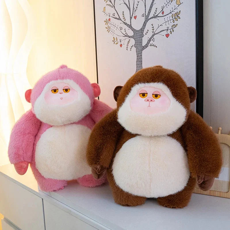 Adorable Lulu & Nunu Chunky Gorilla Stuffed Animals