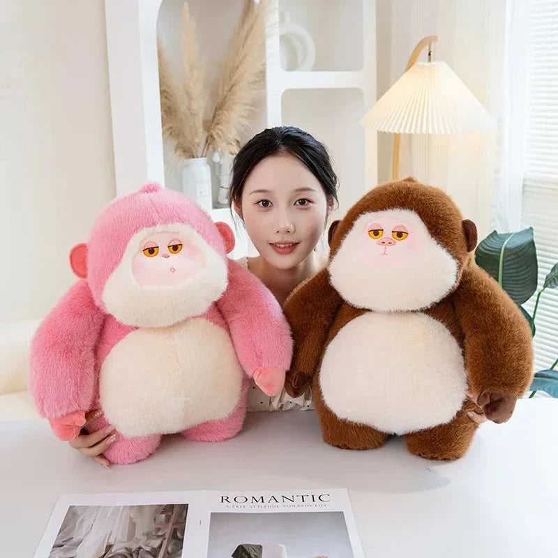 Adorable Lulu & Nunu Chunky Gorilla Stuffed Animals