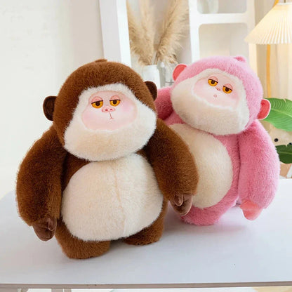 Adorable Lulu & Nunu Chunky Gorilla Stuffed Animals
