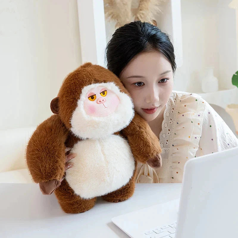 Adorable Lulu & Nunu Chunky Gorilla Stuffed Animals
