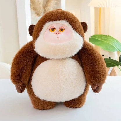 Adorable Lulu & Nunu Chunky Gorilla Stuffed Animals