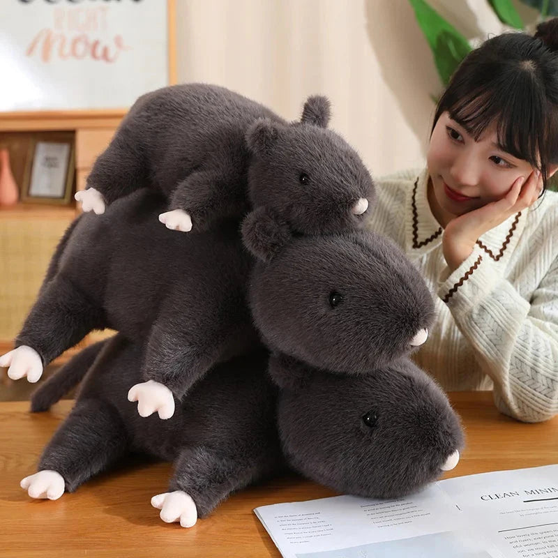 Cuddly Nibbles the Black Rat Plush Toy