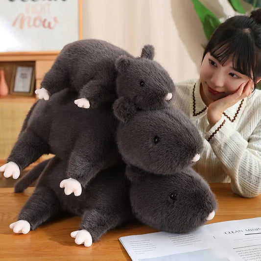 Cuddly Nibbles the Black Rat Plush Toy
