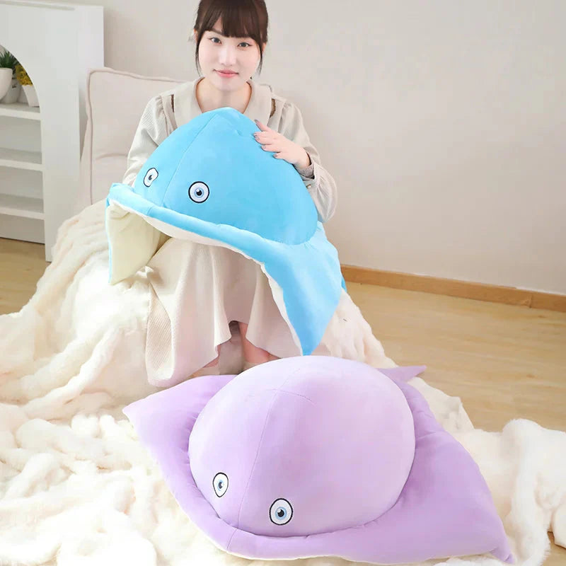 Adorable Pastel Purple & Blue Stingray Plush Toys