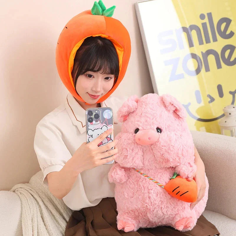 Adorable Piggy Vegetable Cosplay Plushie