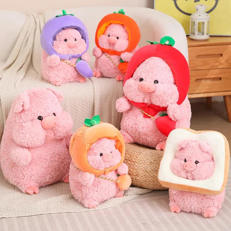 Adorable Piggy Vegetable Cosplay Plushie