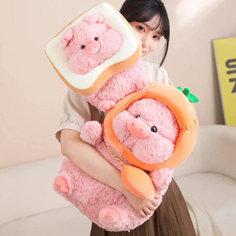 Adorable Piggy Vegetable Cosplay Plushie