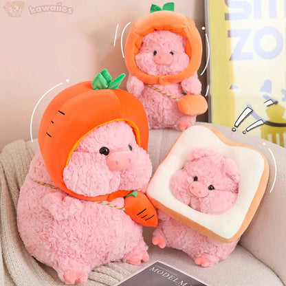 Adorable Piggy Vegetable Cosplay Plushie
