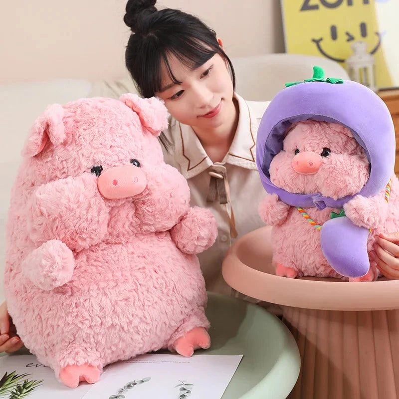 Adorable Piggy Vegetable Cosplay Plushie