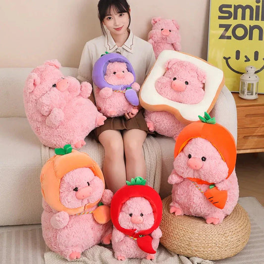 Adorable Piggy Vegetable Cosplay Plushie