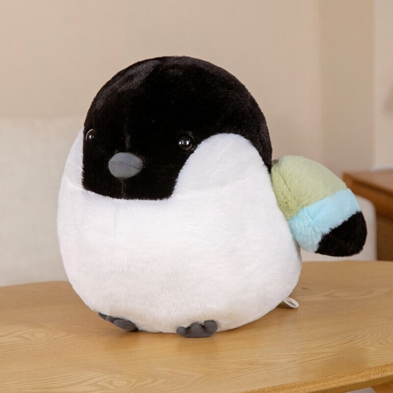 Colorful and Cuddly Puffy Bird Plush Toys