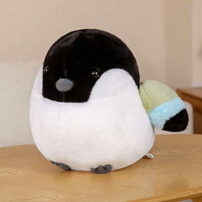 Colorful and Cuddly Puffy Bird Plush Toys