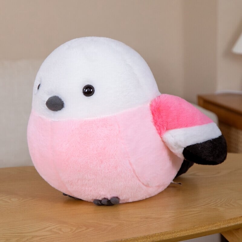 Colorful and Cuddly Puffy Bird Plush Toys
