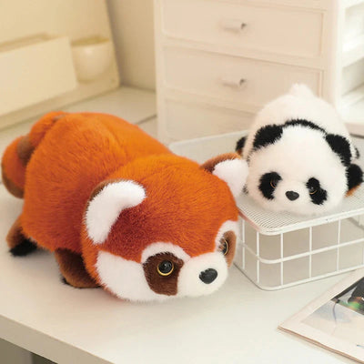 Adorable Reversible Plush: Red Panda to Panda Transformation!