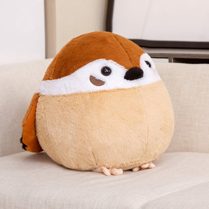 Adorable Round Chonky Bird Plushies: Sparrow, Raven, and Crow Collection!