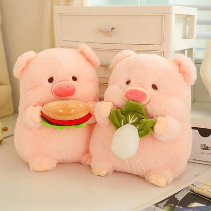 Adorably Round & Fluffy Chonky Pig Plush Toy