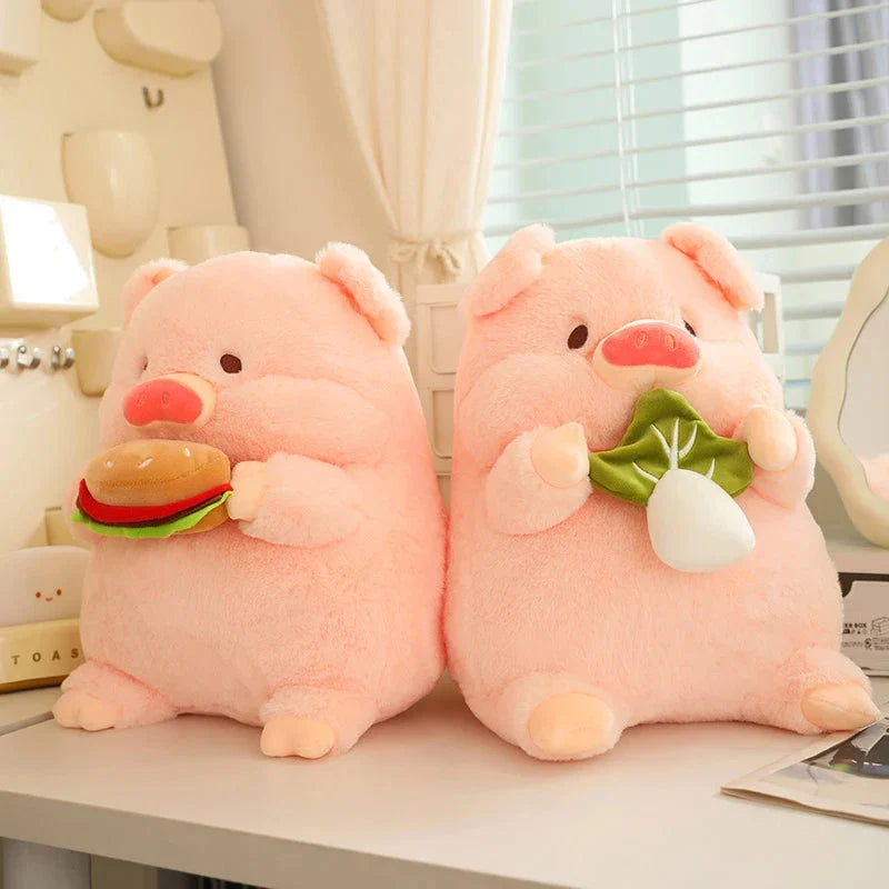 Adorably Round & Fluffy Chonky Pig Plush Toy