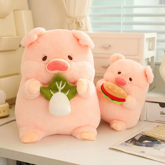 Adorably Round & Fluffy Chonky Pig Plush Toy