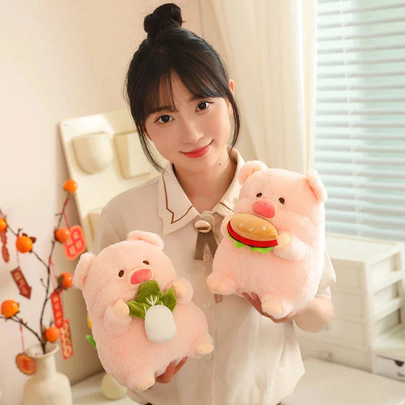 Adorably Round & Fluffy Chonky Pig Plush Toy