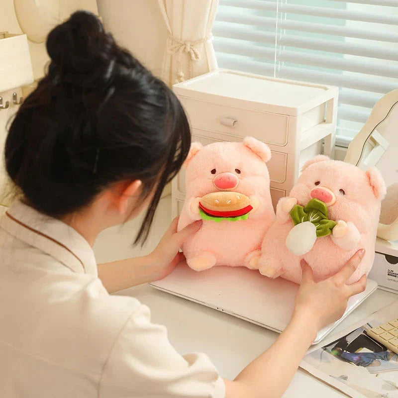 Adorably Round & Fluffy Chonky Pig Plush Toy
