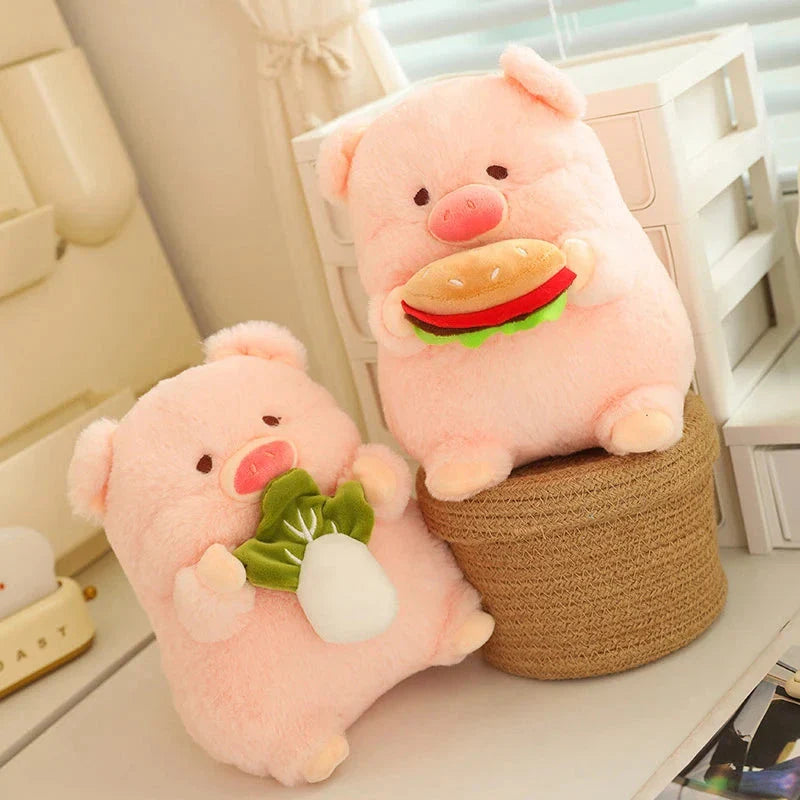 Adorably Round & Fluffy Chonky Pig Plush Toy