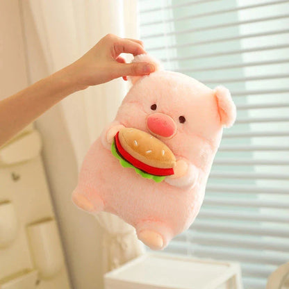 Adorably Round & Fluffy Chonky Pig Plush Toy