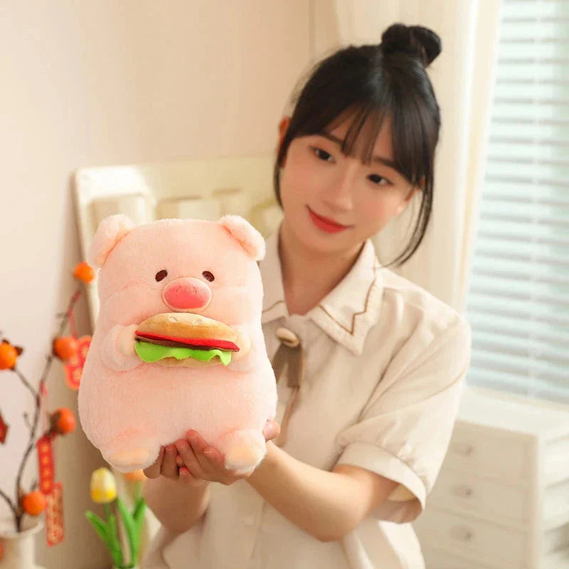 Adorably Round & Fluffy Chonky Pig Plush Toy
