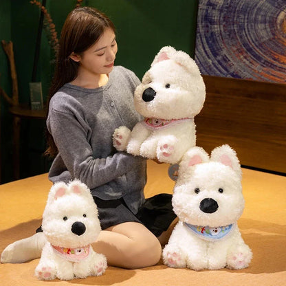 Adorable Skye & Bluey West Highland Terrier Plush Toy
